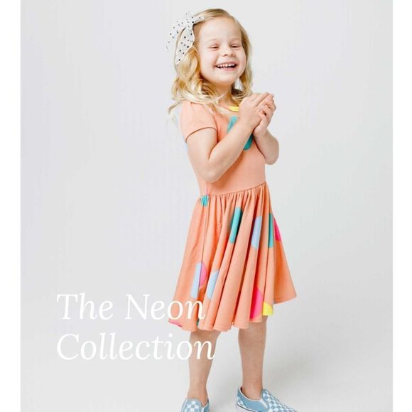 Dot Dot Smile NWT's Twirling Empire Dress Pink Circle Print Girls Size 7. - Picture 6 of 14